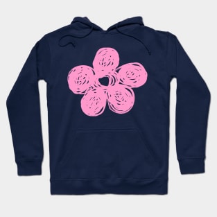 Chalkboard Pink Flower Doodle Hoodie